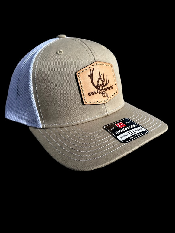 Brex Tan and White- leather patch hat